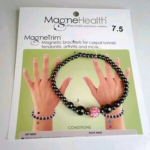 New Jewelry Dazzling beaded magnetic therapy stretch bracelet size 7.5
